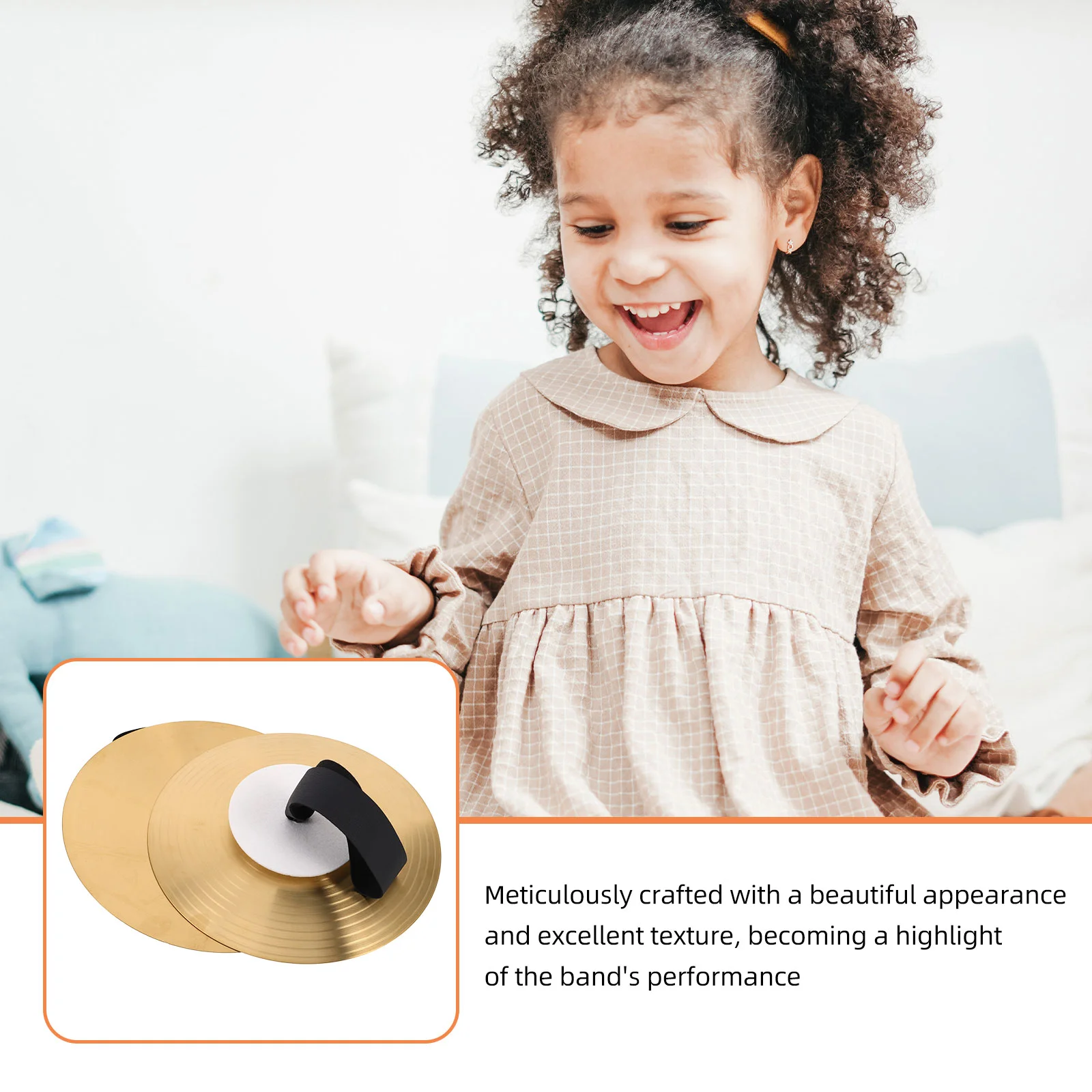 Cymbal Child Performance Plaything Toy Small Metal Instrument Hand Percussion Music