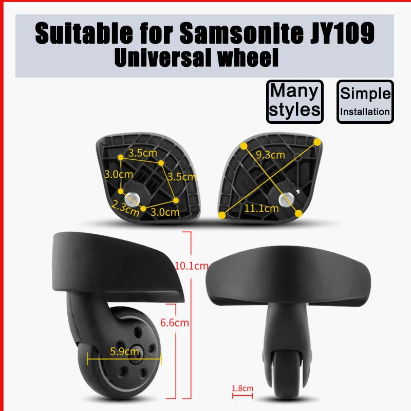 

For Samsonite JY109 Trolley Carrier Wheel Parts Replacement Repair Wear-resistant Roller Suitcase Pulley Casters