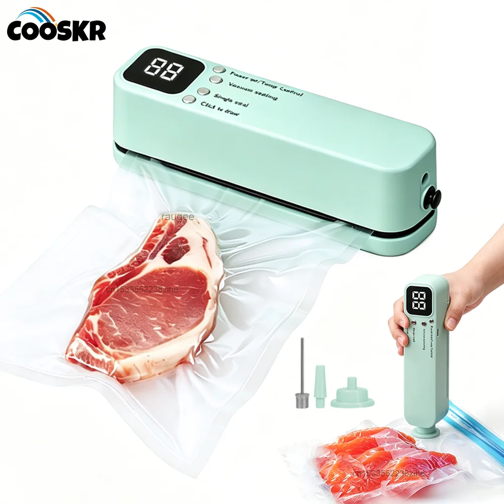 Mini Vacuum Bag Sealer Plastic Bags Sealer Food Packaging Bag Sealing Machine Rechargeable Vacuum Sealer Pump Electric Air Pump 1