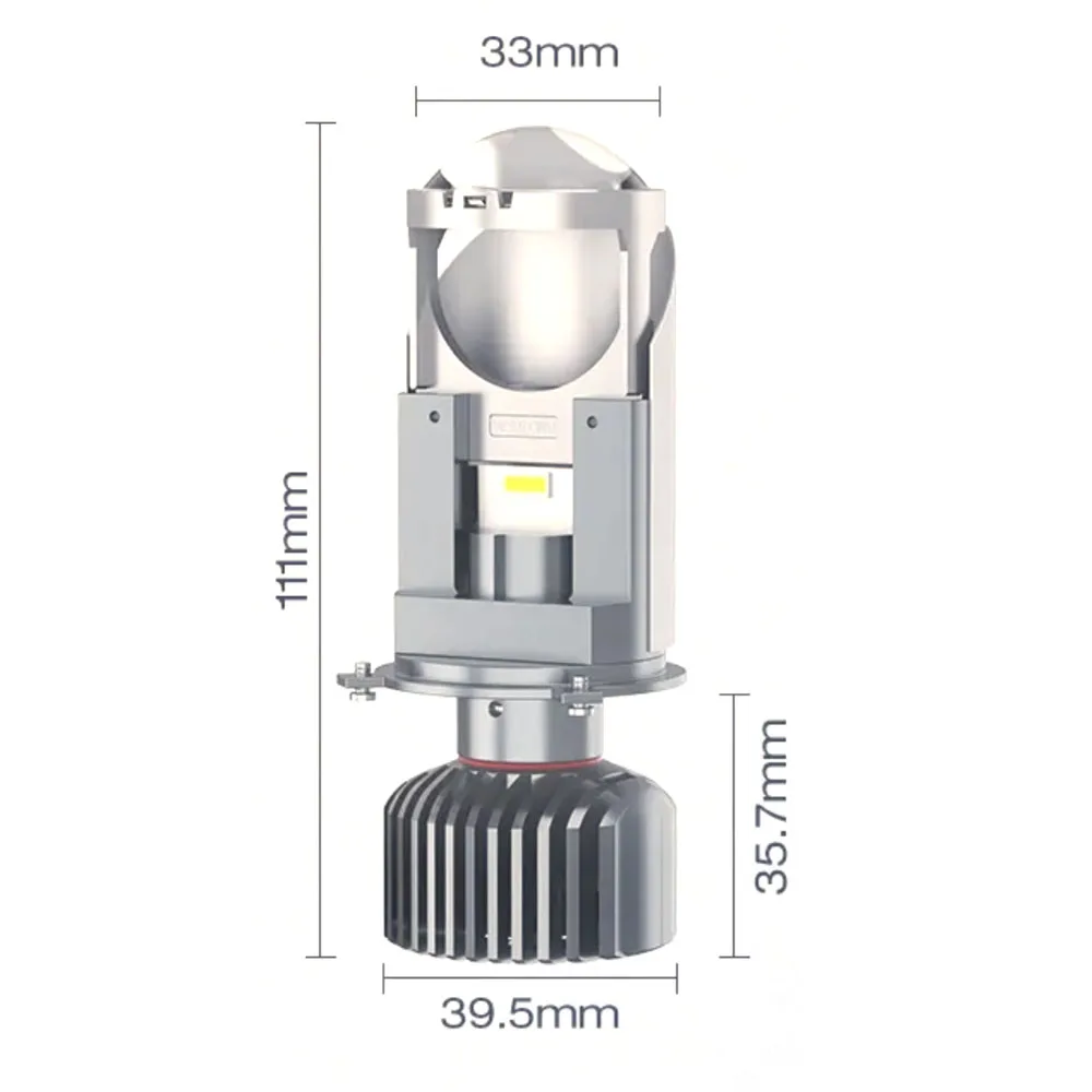H4 Led Lens Y2 H4 LED Mini Projector Lens 110W Bright Headlight Bulb 6000k White