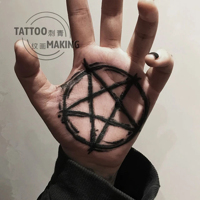 Buy Pentagram Tattoos Online In India - Etsy India