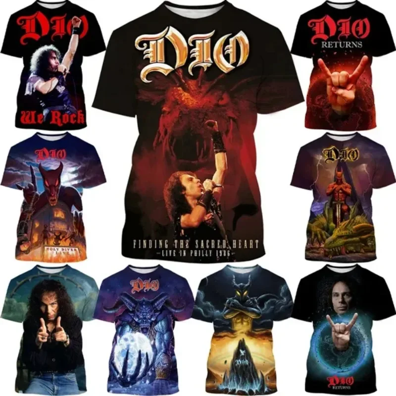 

Singer Ronnie James Dio 3D Printing Men’s Short-sleeved T-shirt Street Hip-hop Sreet Style Unisex Casual Round Neck T-shirt