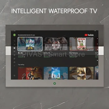 Wireless Casting LED 24 27 inch Smart Screen TV Wall Monitor Relax for Bathroom Kitchen Mirror Black Waterproof Shower 1