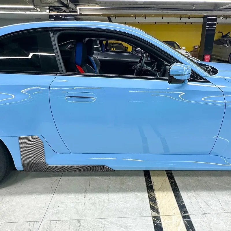 BMW M2 G87 2023 2024 2025 ABS 글로시용 프론트 스커트 핫 카 사이드 스커트 익스텐션 로커 스플리터 디퓨저 윙렛 윙