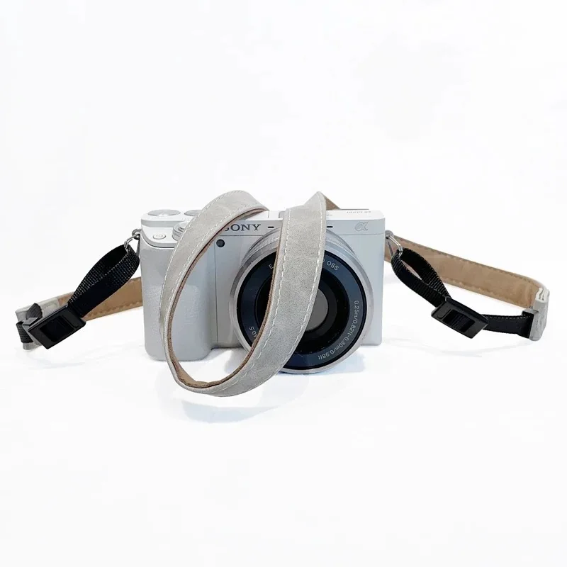 Premium Leather Camera Shoulder Strap - Universal Fit for SLR, DSLR, and Mirrorless Cameras