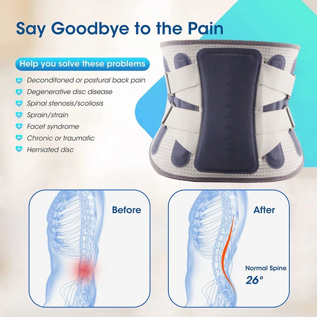 1PCS Bionic Lower Back Brace Support Belt for Pain Relief Lumbar Support for Herniated Disc Sciatica - Back Support Aid 6