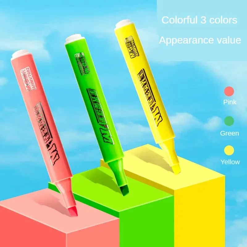M&G Stationery 3/6 Colors Highlighter Office Student Universal Eye-catching Key Markers Star Color Series Marker highlighter pen marker pen highlighter marker
