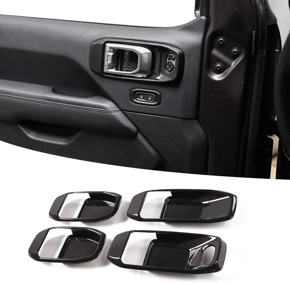 

Door Handle Bowl Cover Decor Trim JL Interior Accessories for 2018-2023 Jeep Wrangler JL 4-Door for Jeep Gladiator JT