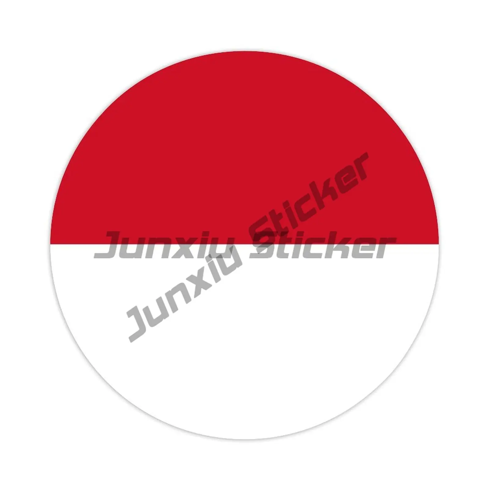 Monacan Coat of Arms and Flag Oval Sticker for Bumper, Laptop, and More