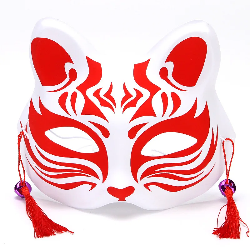 Rave Festival Maske Blister PVC Kabuki Kitsune Maske Japanische Fuchsmaske Festival Party Requisiten für Cosplay-Partys Anime-Conventions – Detail 6