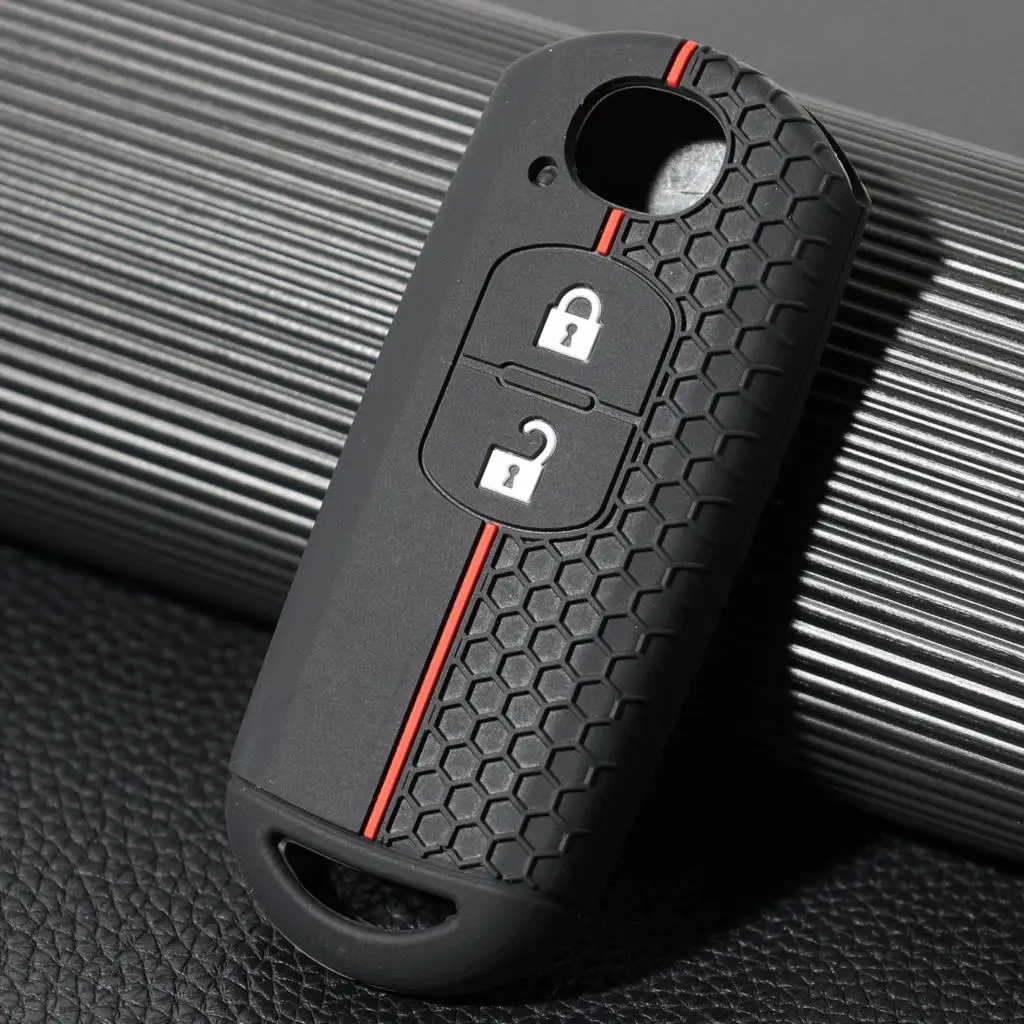 2 Button Silicone Car Key Fob Ring Chain Shell Case Cover Holder For Mazda 3 Hatch 6 Atenza Cx3 Cx5 Cx7 Cx9 Mx5 2013 2014 2015