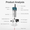 800w 30000rpm Woodworking Electric Trimmer Wood Router Tool Machines Power Carpentry Manual Trimmer Tools With Milling Cutter 6