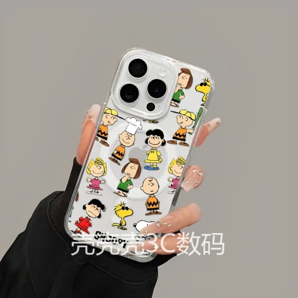 Magnetic Soft TPU Cartoon Dog Phone Case with S-Snoopies Design