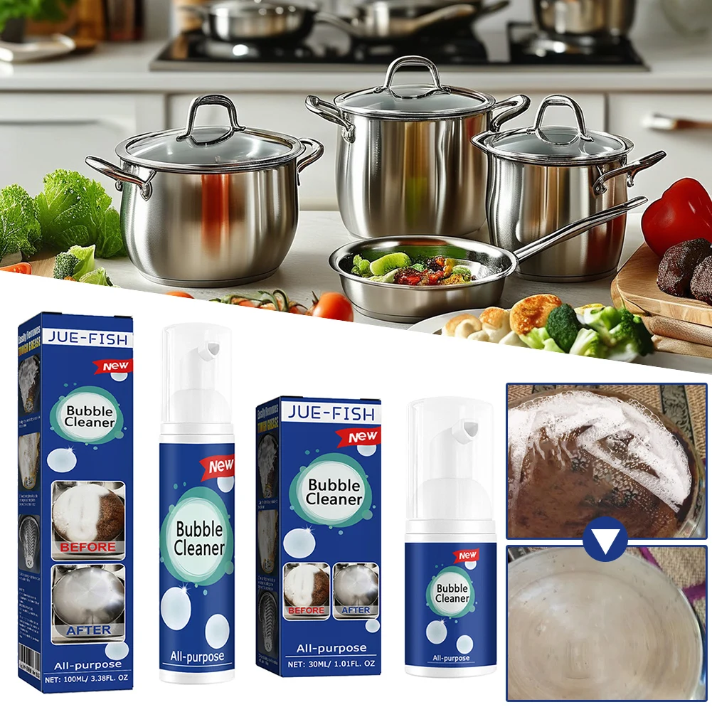 Multi-Purpose Kitchen Foam Cleaner All Round Kitchen Cleaning Foam Heavy Oil Stain Cleaner All Purpose Deep Cleaning Spray