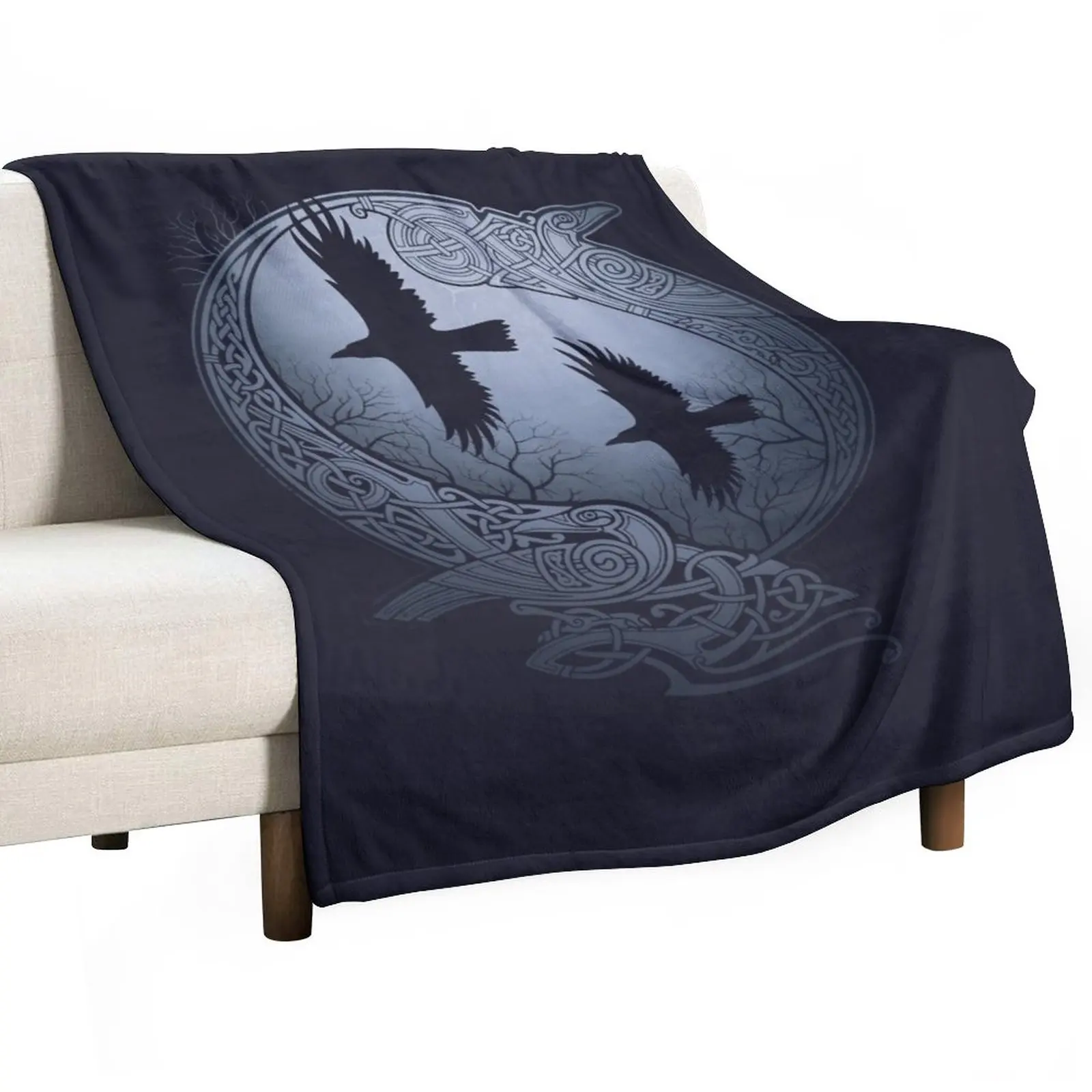 

ODIN'S RAVENS Throw Blanket Thin Blankets Plaid on the sofa Personalized Gift Blanket For Sofa