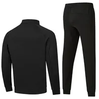 Vêtements de sport décontractés en plein air printemps automne hommes col montant vêtements de sport à manches longues deux pièces hommes Fitness vêtements de sport d'équitation 2