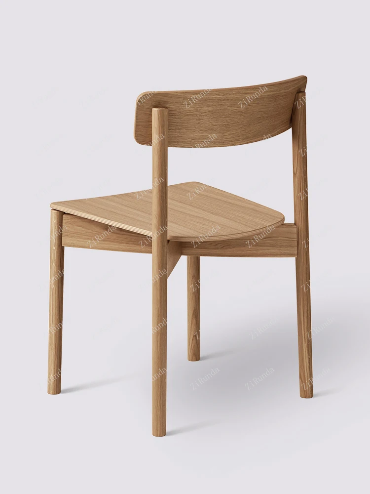 1 Nordic solid wood back chair coffee shop chair home restaurant, creative pink cafe table
