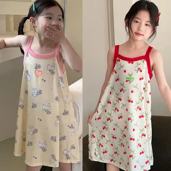 ملابس نوم قطنية برسومات كرتونية للأطفال البنات 1