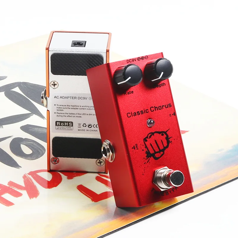 Guitar Effect Pedal Electric Guitar Effect Pedal Vintage Overdrive//Crunch Distortion/US Dream/Classic Chorus/Digital Delay/Analog Delay/Tremolo