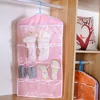 Hot 16 Pockets WardrobePockets Clear Hanging Bag Socks Bra Underwear Stationery Rack Hanger Storage Saving Space Tidy Organizer 6