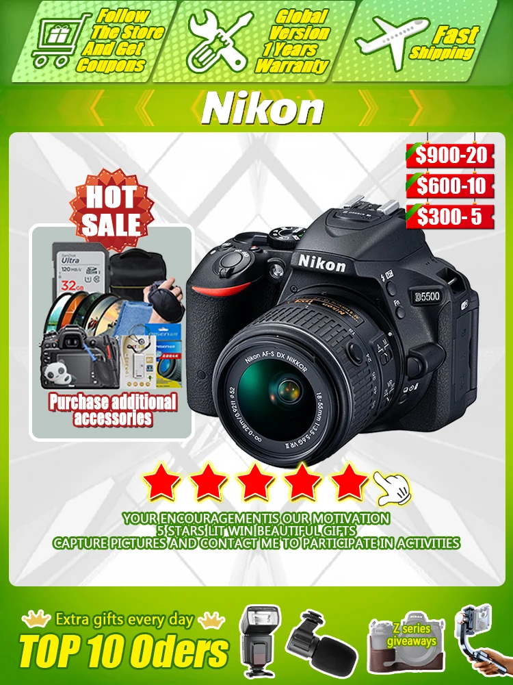 Nikon D5500 DSLR Camera with 18-55mm Lens
