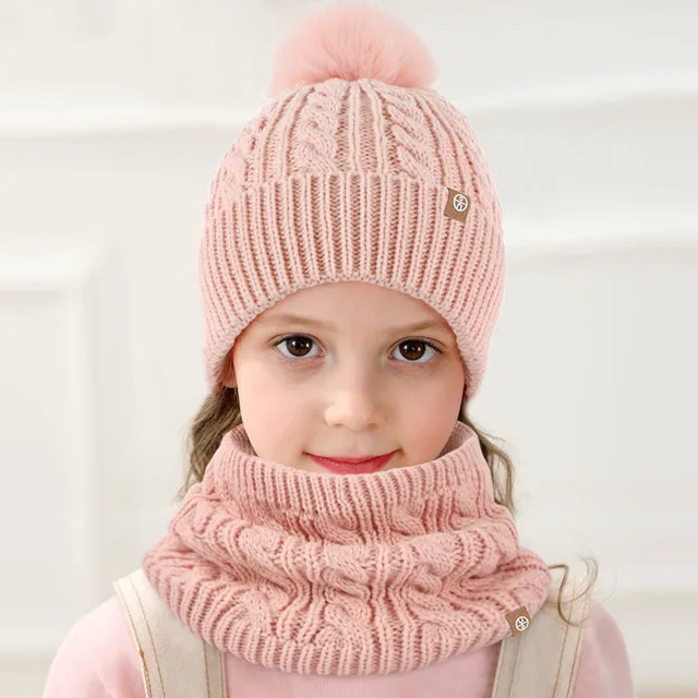 Kids Winter Hat Gloves Scarf Sets