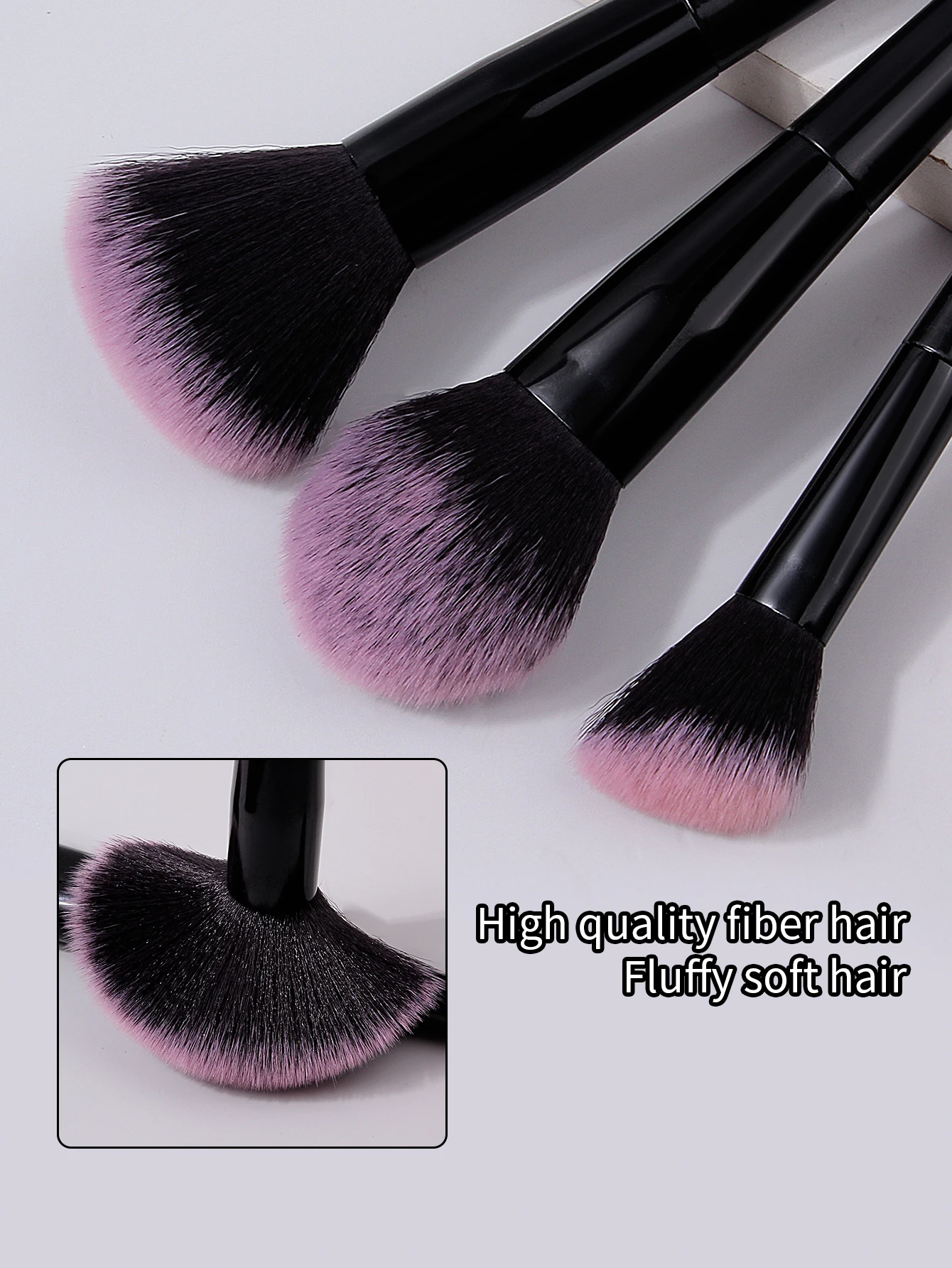 19PCS set of 12 makeup brush sets +3pcs triangular powder puff +3pcs non-powder makeup egg +1pcs makeup brush storage bucket 5