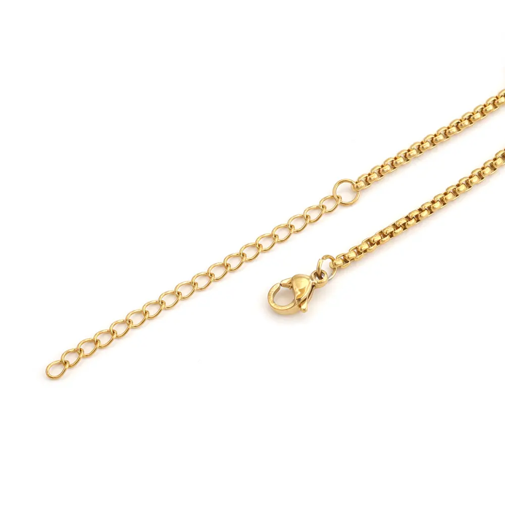 5 stücke edelstahl ketten halskette cuba cross o ripple glieder kette mit verlängerter kette diy halskette für frauen anhänger schmuck – Detail 6