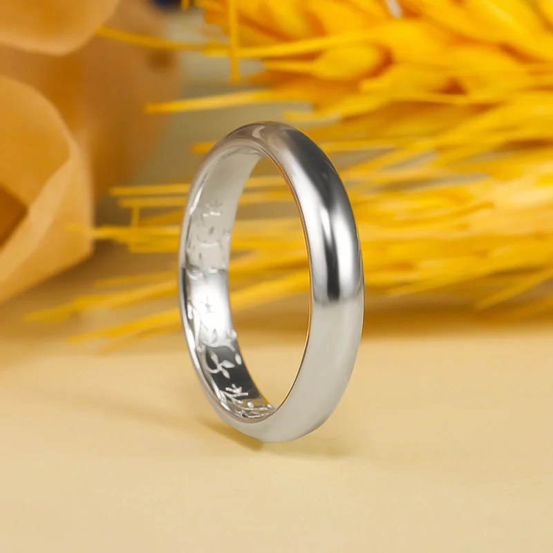 

Серебряное кольцо S925, полноразмерное серебряное толстое глянцевое кольцо с лицом, многослойное кольцо с холодным ветром в Инстаграме