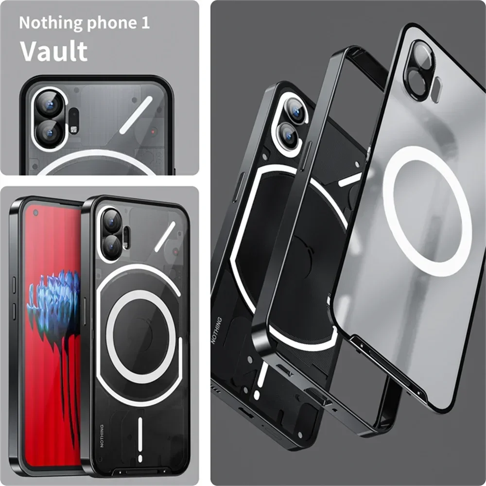 Shockproof Aluminum Frame Matte PC Panel Cover with Magsafe Compatibility