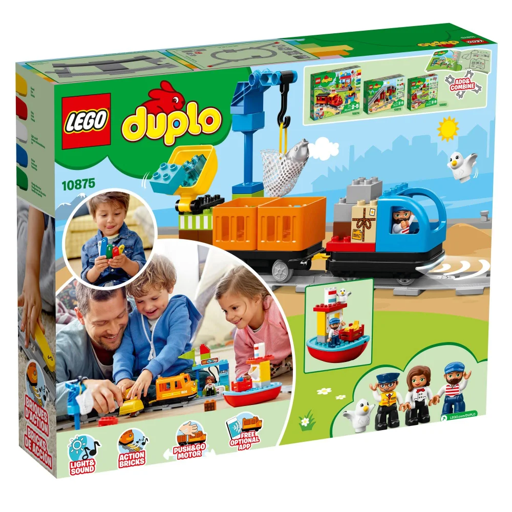 LEGO DUPLO Town Cargo Train Set 10875 with Sound & & Stop Action Push & Go Motor Moving Crane Toy Gifts _ - AliExpress Mobile