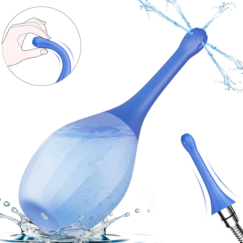 Reusable Silicone Enema Bulb Anal Douche For Colon Cleansing_voghion.com