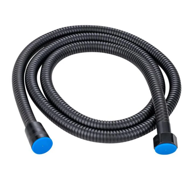

G1/2 20mm Black Stainless Shower Head Bathroom Soft Water Hose tube connector Handheld Pipe Fittings Replacement 1.5M 2M O1