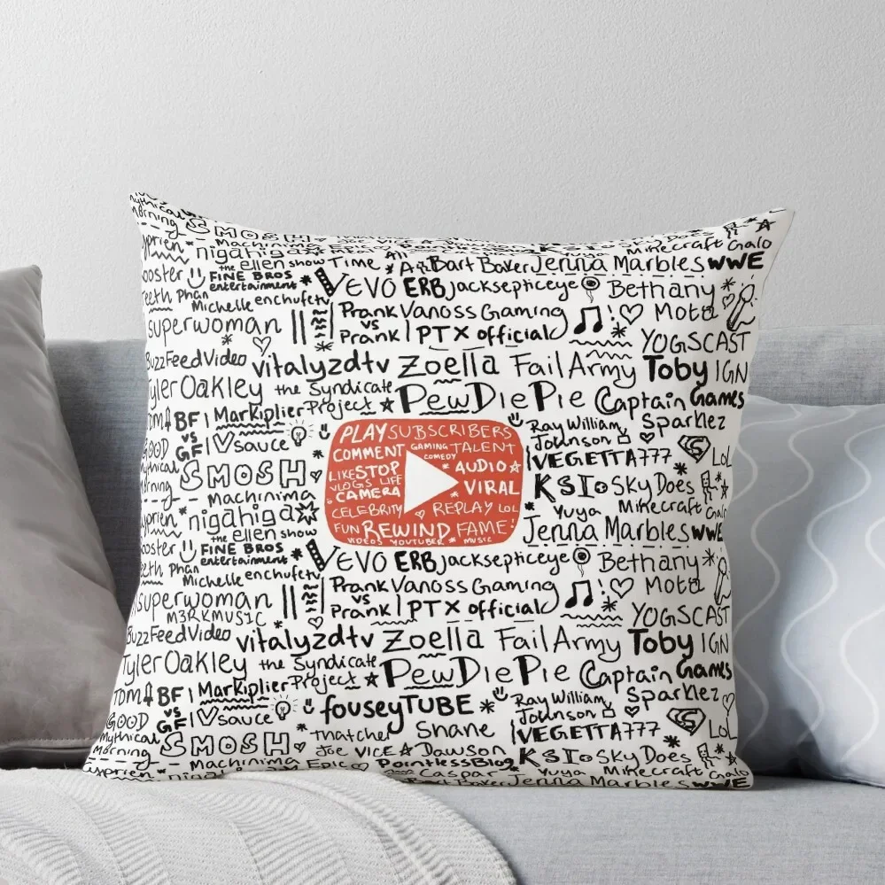 

Youtube Throw Pillow ornamental pillows Christmas Covers For Cushions luxury sofa pillows Ornamental Pillow