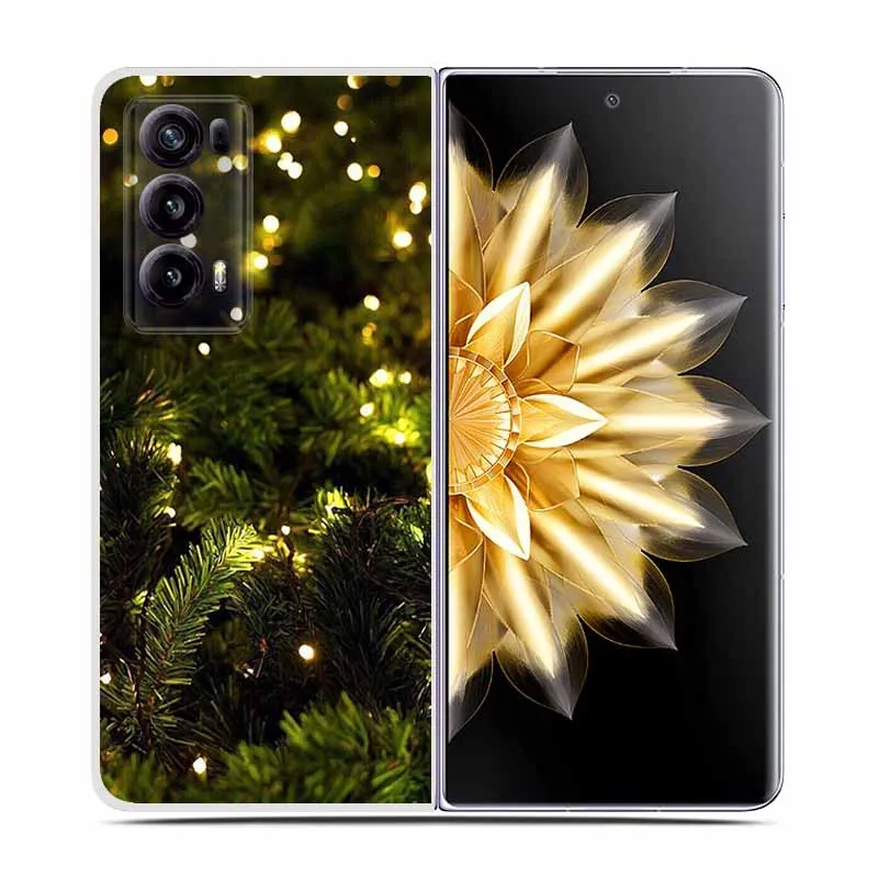 Christmas Cute Clear Hard Plastic Back Cover - Cartoon Design