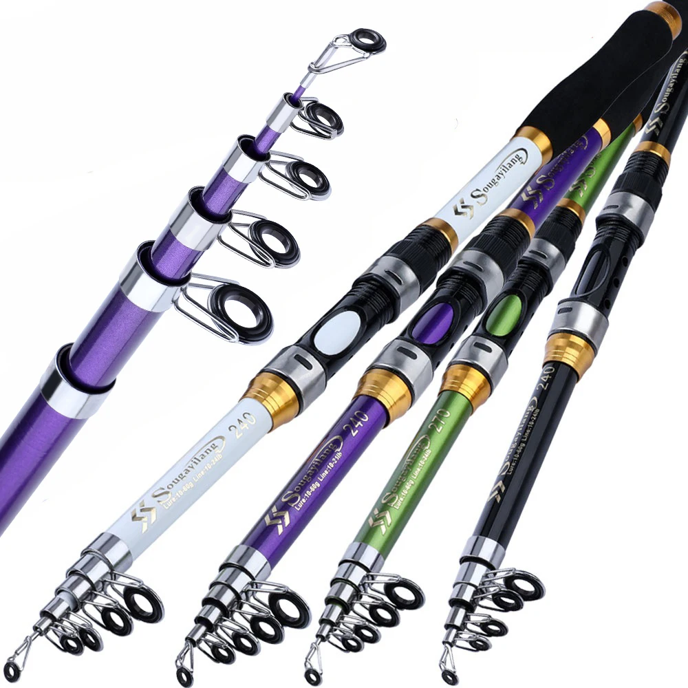 Sougayilang New Spinning Fishing Rod Trout Carp Telescopic Fishing Pole