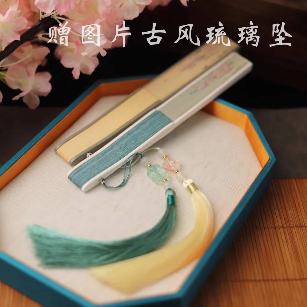 Chinese Ancient Folding Fan Handmade Bamboo Fan with Silk Print Cherry Blossom, Portable Traditional Fan for Dance/Hanfu/Qipao