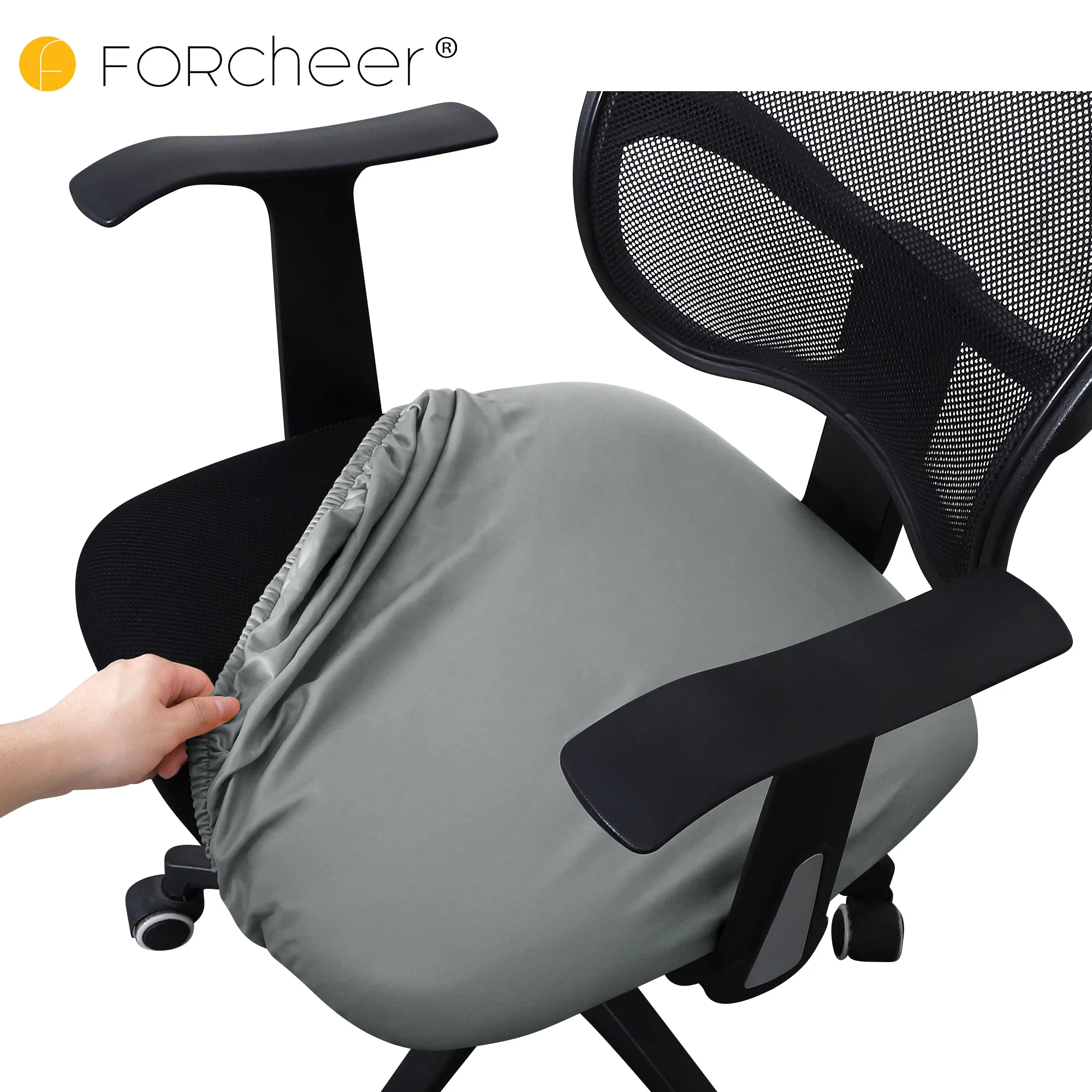 Waterproof Office Chair Seat Cover PU Leather Chair Seat Cover Elastic Waterproof Office Chair Seat Cover PU Leather Chair Seat Cover Elastic Computer Chair Seat Cover 1