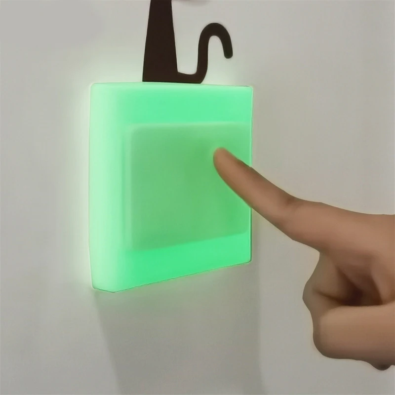 2pcs silicone electrical switch cover electric switch box sleeve night luminous protect case