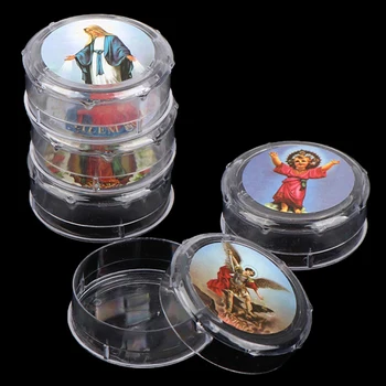 2 5pcs Plastic Storage Box For Round Beads Catholic Rosary Cross Religious Necklace Jewelry Bracelets tanie i dobre opinie HUXUAN CN (pochodzenie)
