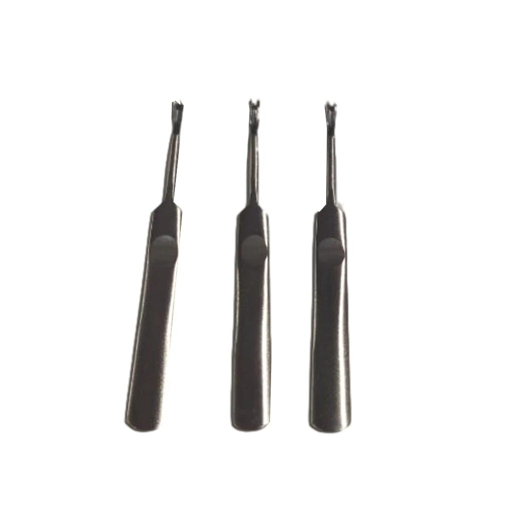 3 Pieces Set Professional Leather Manual Edge Beveler Groovers U V Shape Leathers Grooving Tool Leathercraft Handtool