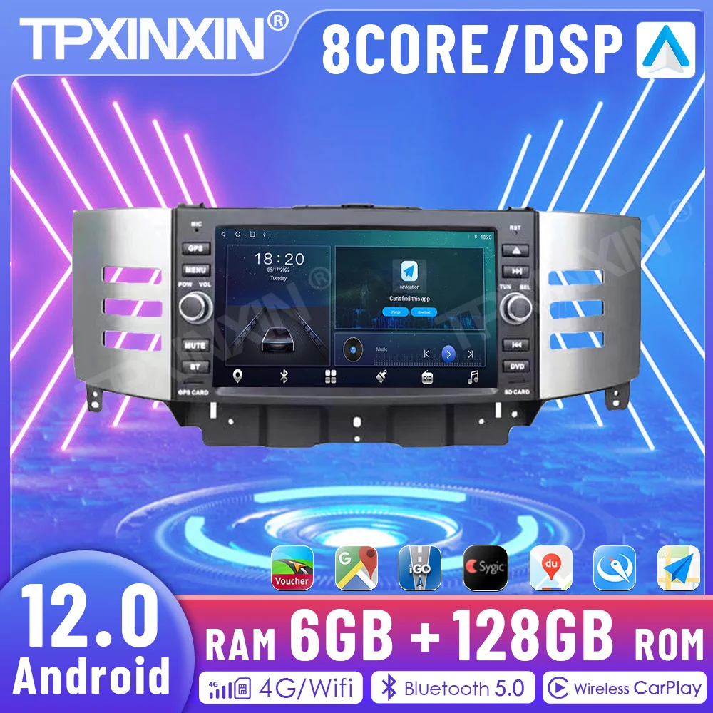 

Автомагнитола 2 Din мультимедийный видеоплеер для TOYOTA REIZ 2005-2009 Gps Navi Stereo 4G Rds Dsp Carplay 2 Din Android 12,06 + 128G