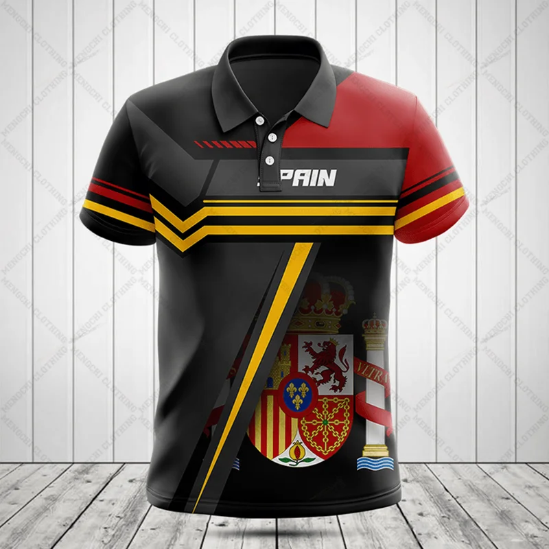 T Shirt Sublimation Red And Yellow Polo JUST MASTER T-SHIRT