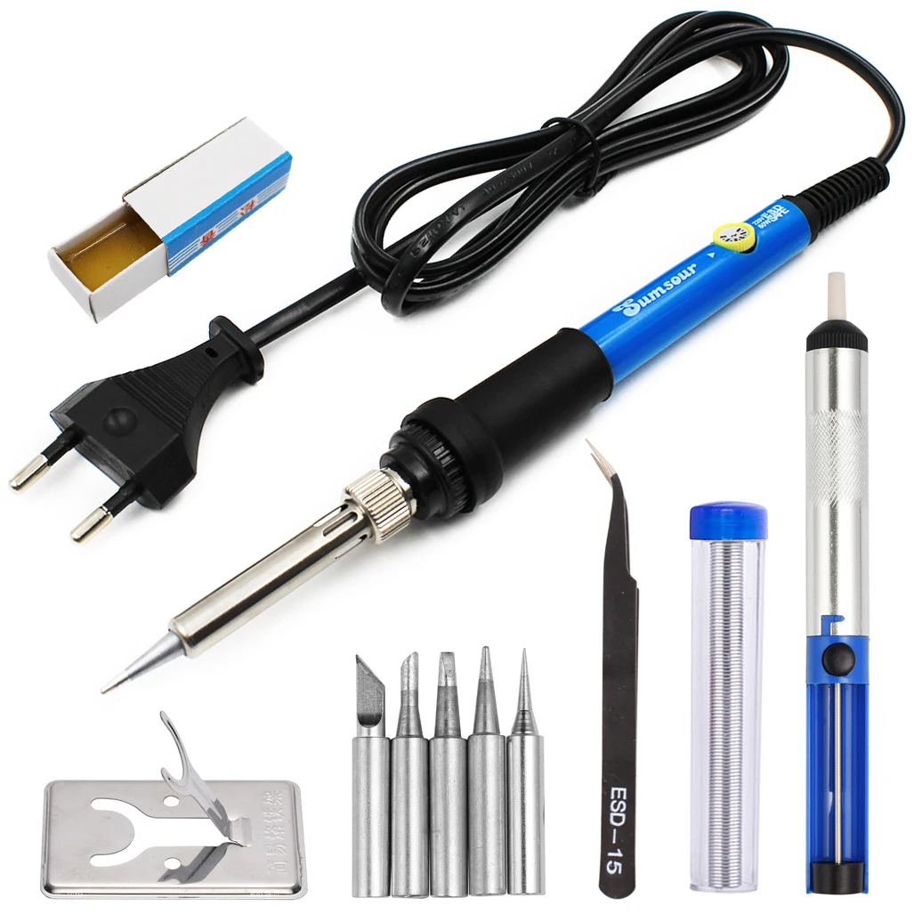 Electric Soldering Iron 110V / 220V 60W Temperature Adjustable Mini Handle Heat Pencil Solder Station Tips Stand Wire Tools