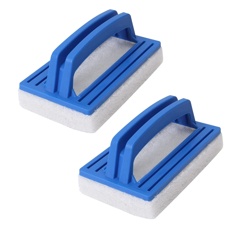 

2 Pack Pool Scrub Brush Cleaning Scrubber Scrubbing Scouring Sponge Pad For Cleaning Scrubber, Kitchen,Bathroom Tub, Shower Tile