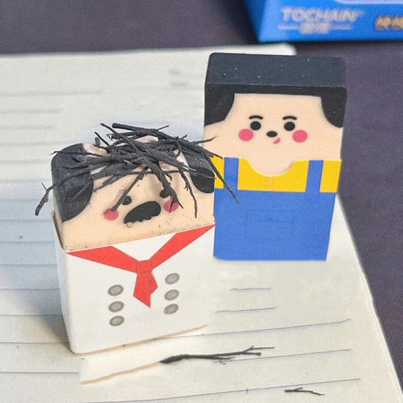 1Pc 크리 에이 티브 대머리 노인 지우개 연필 지우개 학생 문구 어린이와 학생..