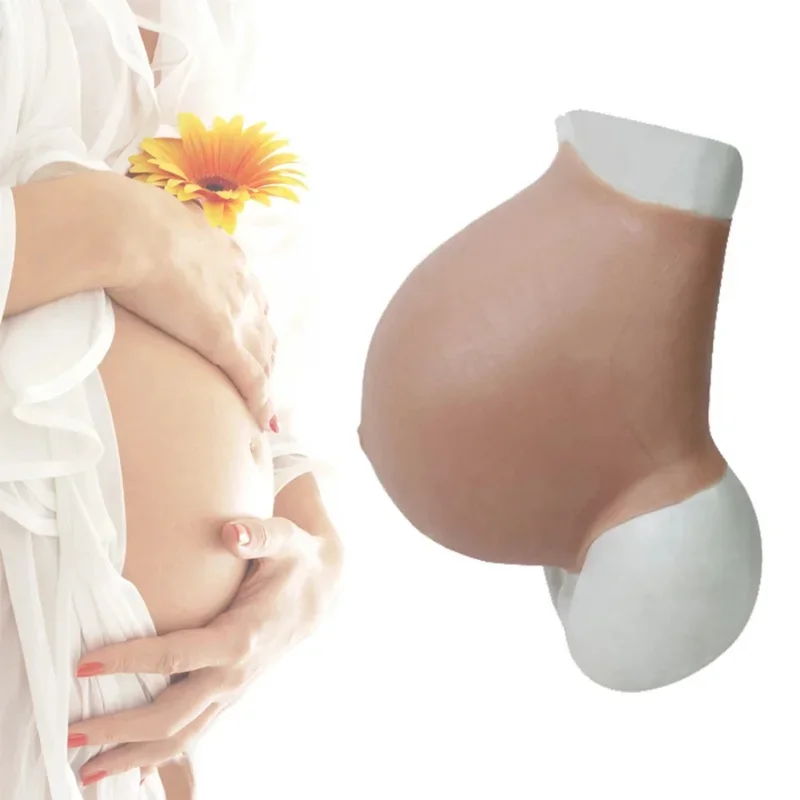 

3-10 Months Artificial Silicone Artificial Pregnancy Belly Twins Realistic Soft Demon Role Playing Pregnant Women's False Belly