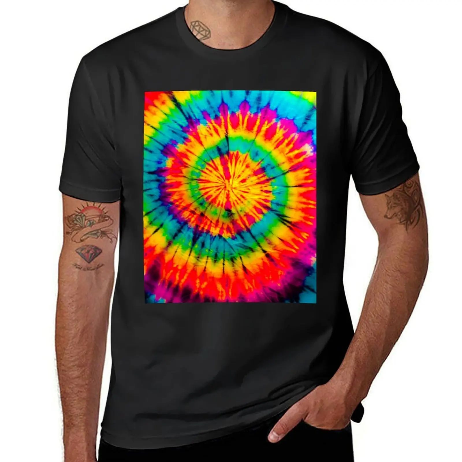 

Tie Dye T-Shirt quick drying summer tops blacks t shirts for men graphic