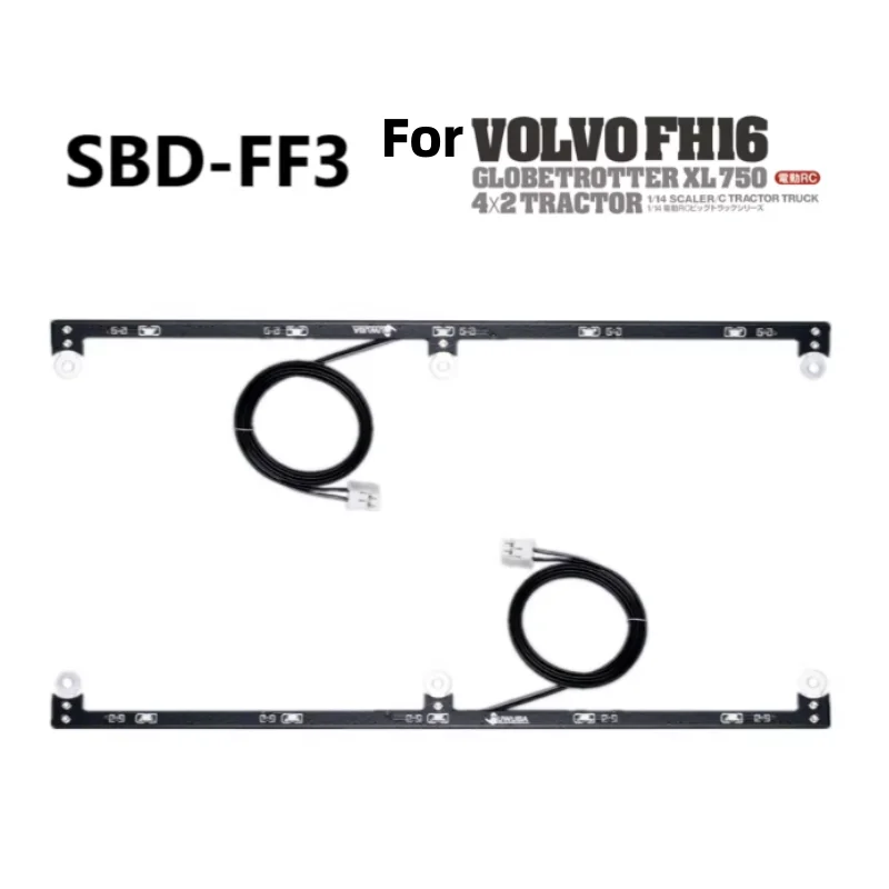 JUWUBA LED-Seitenleuchten für 1:14 Tamiya RC Truck Auto für VOLVO FH16XL 750 4X2 56375 DIY-Teile Spielzeug RC-Zubehör – Detail 11