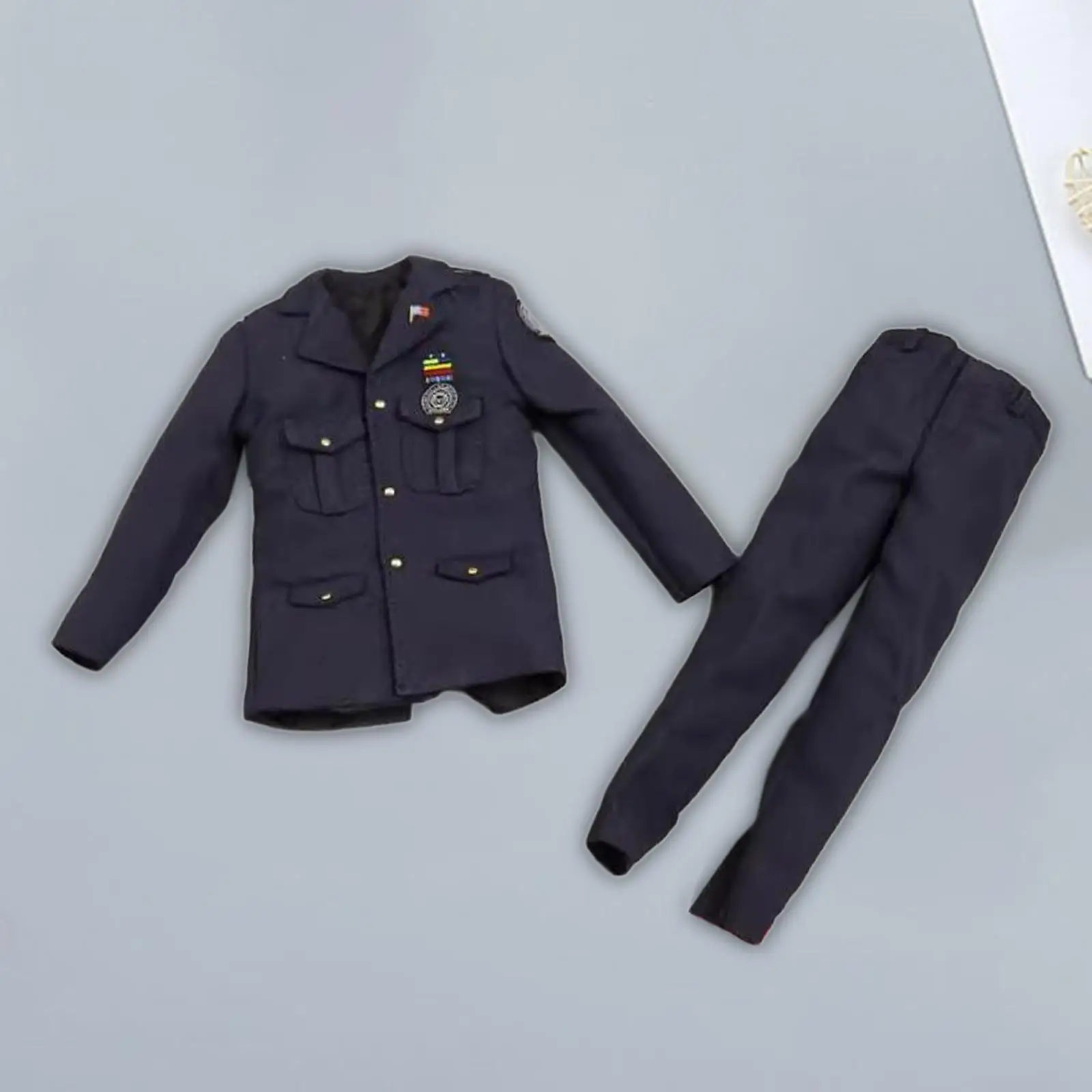 

1/6 Scale Offcier Uniform Model Party Stage Props Fashion Includes Overcoat and Pants for 12inch Collectable Action Figure